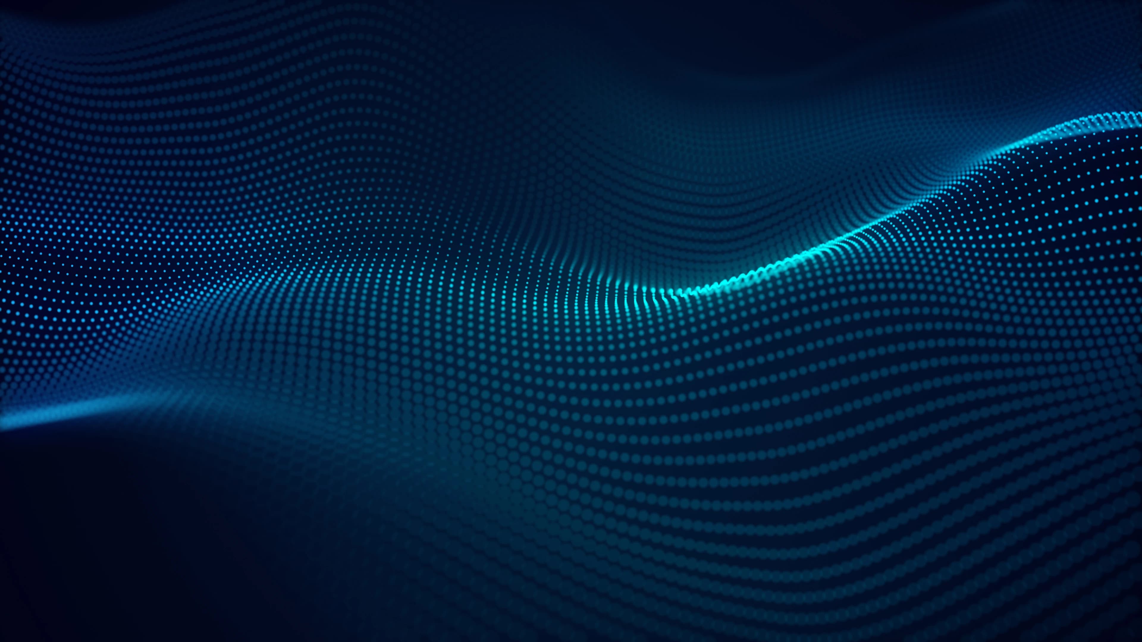 a blue wave of dots